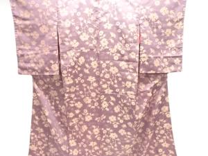 大正ロマン　草花模様織り出し着物